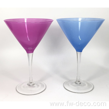 custom creative unique colored goblet cocktail glasses set